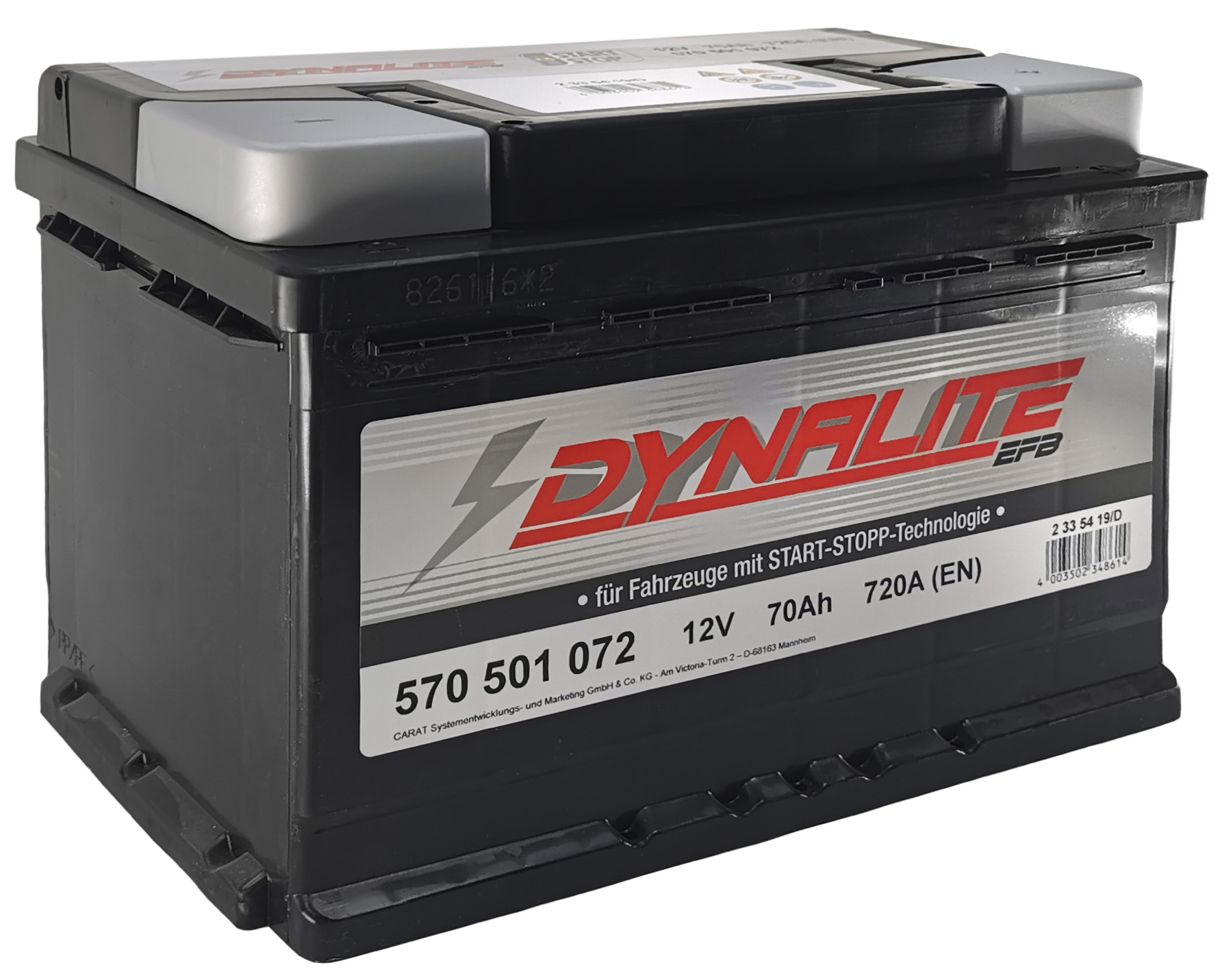 Batterie Dynalite EFB 70, Batterie PKW, Batterien, Elektrik, Kategorien