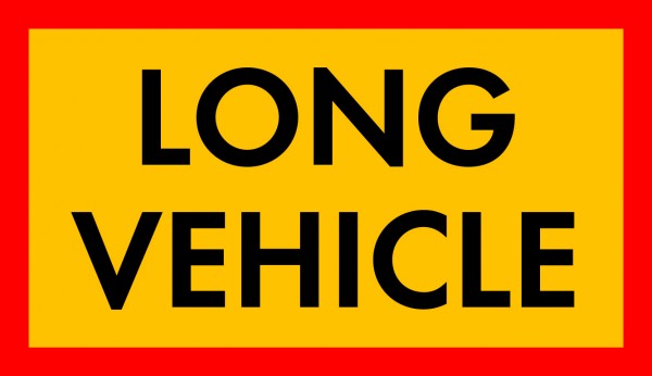 LKW-Schild &quot;LONG VEHICLE&quot;